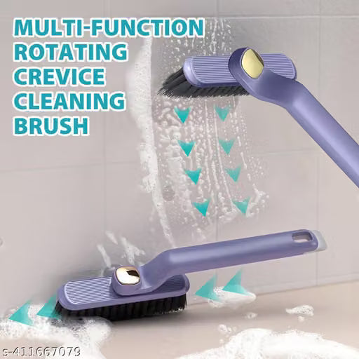 Multipurpose Cleaning Brush for Kitchen and Bathroom, 2-in-1 Design with Rotating Head,Pack of 1