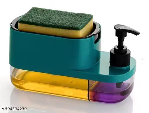 Space-Saving Kitchen Sink Organizer with Soap Dispenser Pack Of 1(MULTICOLOUR)