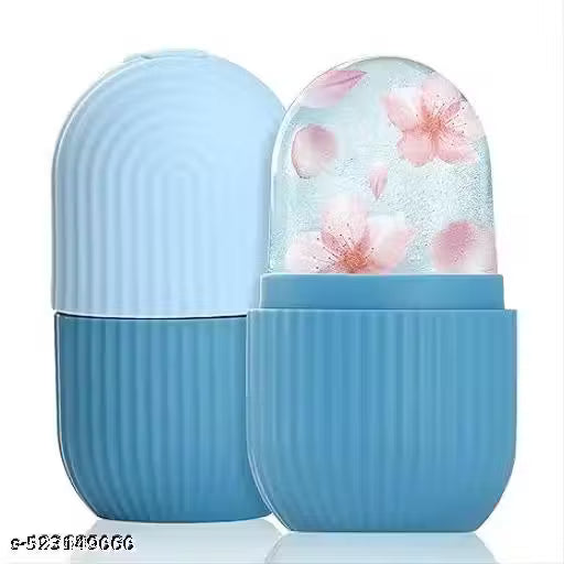 Ice Roller for Face Massager | Reusable Ice Holder Tool for Glowing & Clear Skin | Easy to Use and Carry | Cold Massage Therapy for Skin Pack Of 1 (MULTICOLOUR)